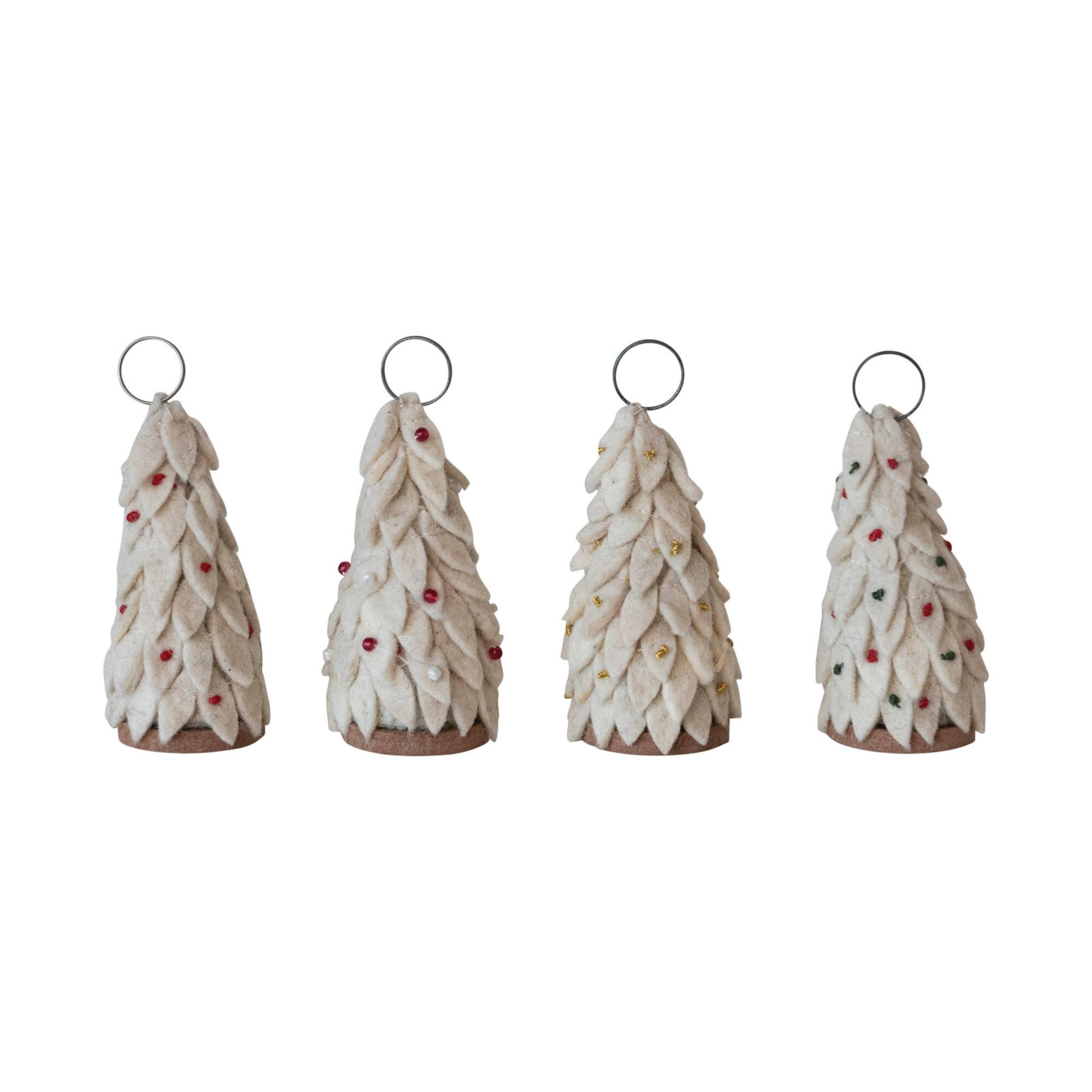 Hello Honey® Felt Wool Christmas Tree Place Card & Photo Holder Set